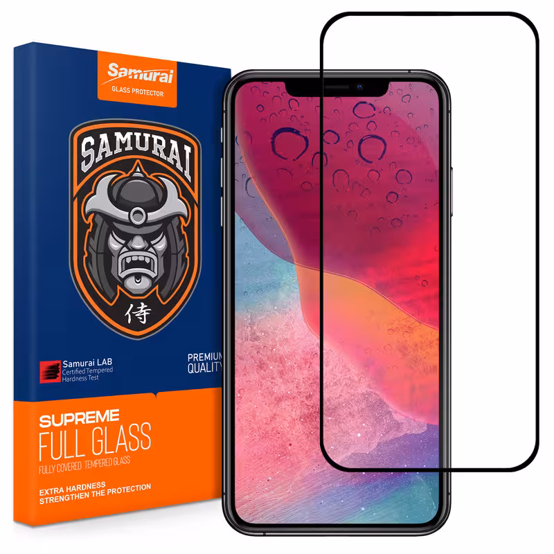 محافظ صفحه نمایش شیشه ای سامورایی مدل ovglass مناسب برای گوشی موبایل اپل iPhone XS Max / 11 Pro Max