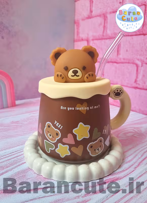 ماگ سرامیکی نی دار طرح تدی 4