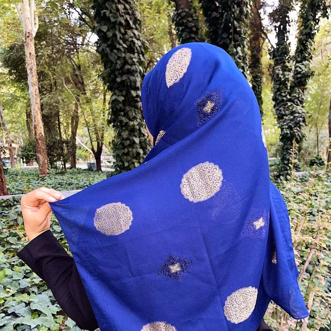 روسری سورمه ای شیک ترکی قواره 125