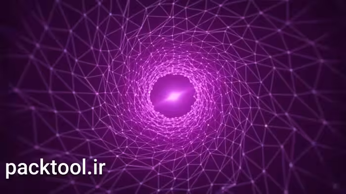 دانلود فوتیج ویدیو بک گراند پارتیکل بنفش Purple Abstract Background - پک تول