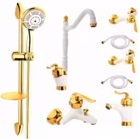 شیرالات 8 تکه قاصدک سفید طلایی