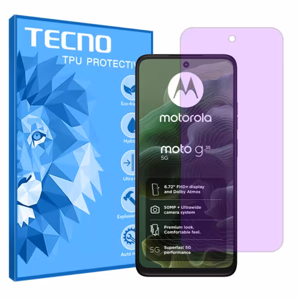گلس موتورولا Moto G35 مدل هیدروژلی آنتی پرپل برند تکنو کد S
