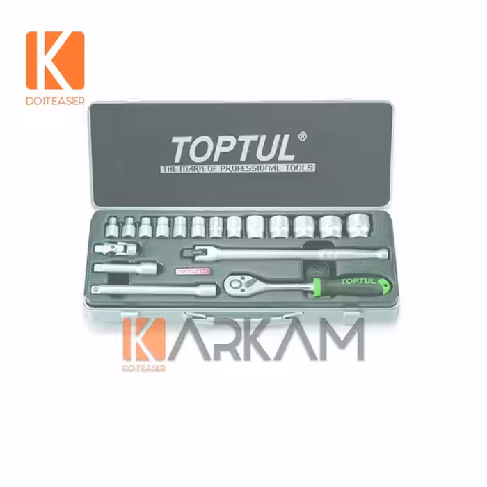 جعبه بکس 18 پارچه 3.8 GCAD1805 تاپ تول