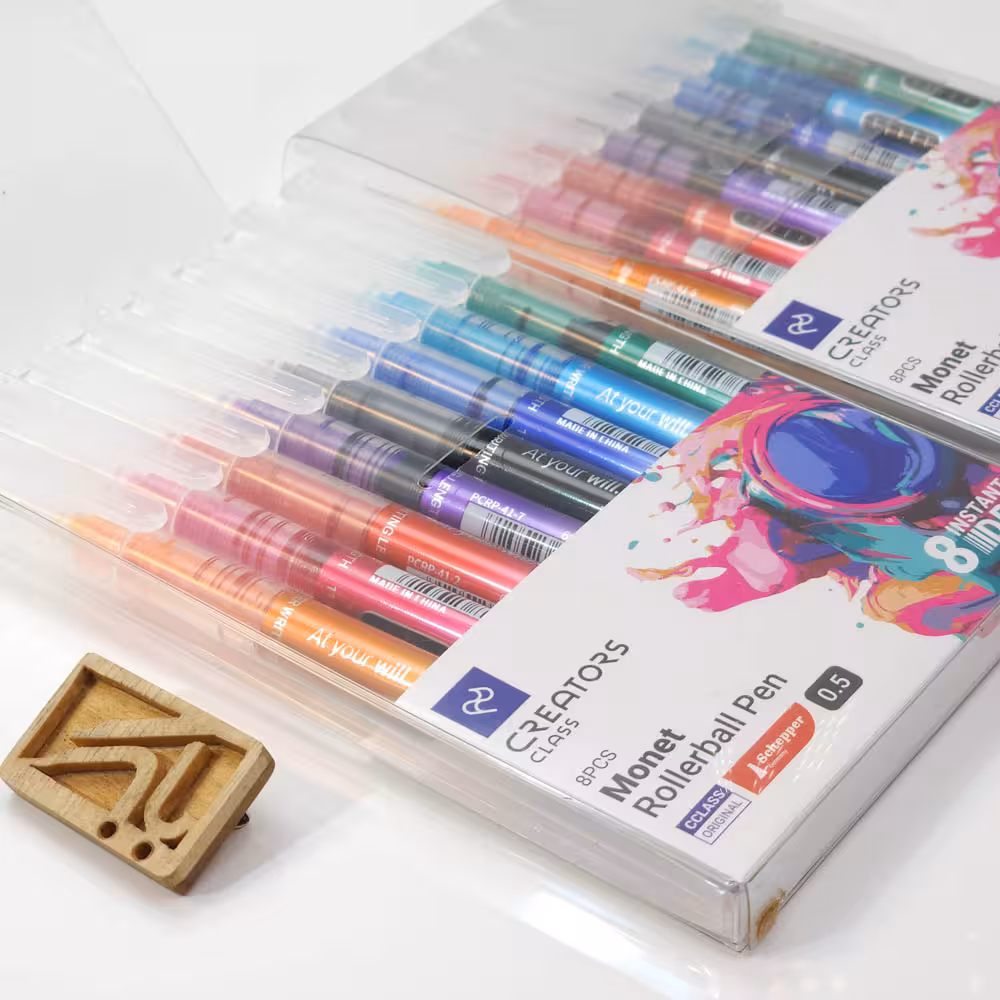 ست 8 رنگ روان نویس مونه سی کلاس C.CLASS 8 colors Roller ball pen Monet 0.5MM