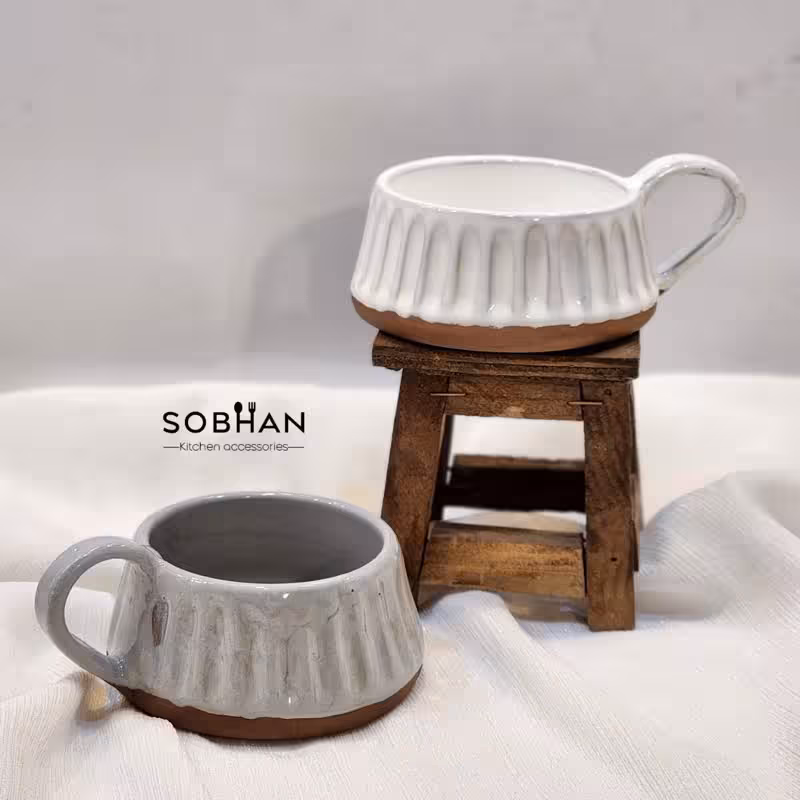 ماگ خاکی سرامیک کوچک
