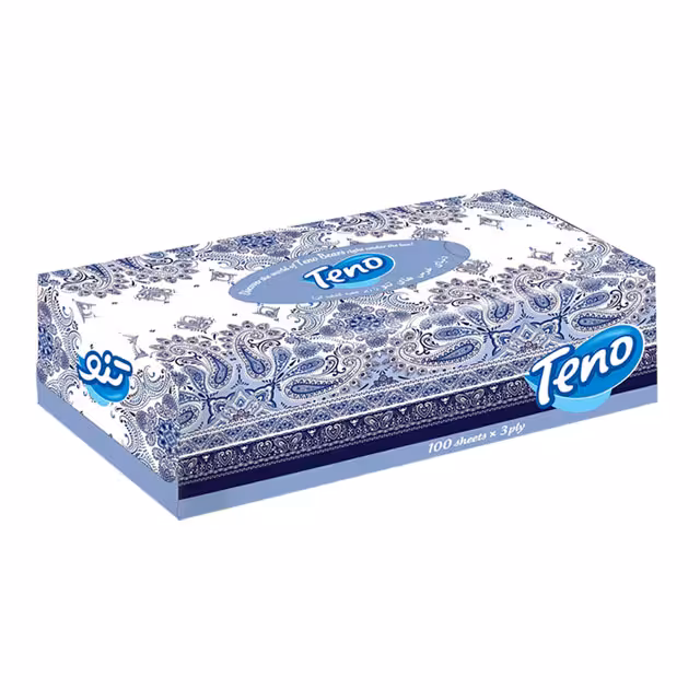 دستمال کاغذی سه لایه تنو 100 برگ