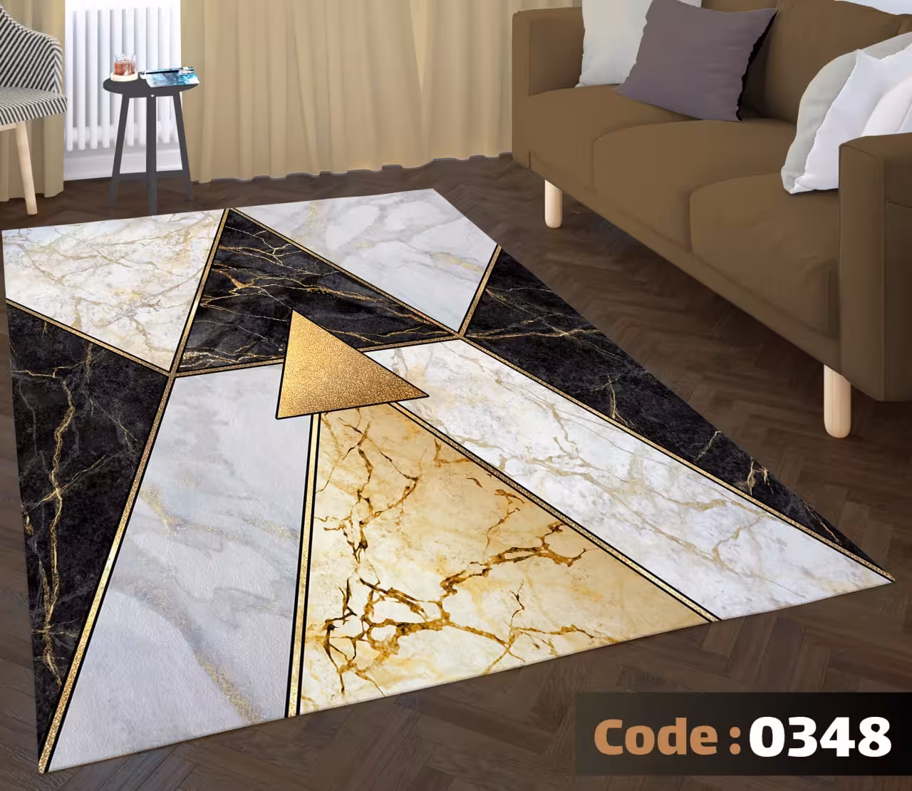 کاورفرش روفرشی دورکشدار گوشه لیفه ای طوسی کرم کد 0348