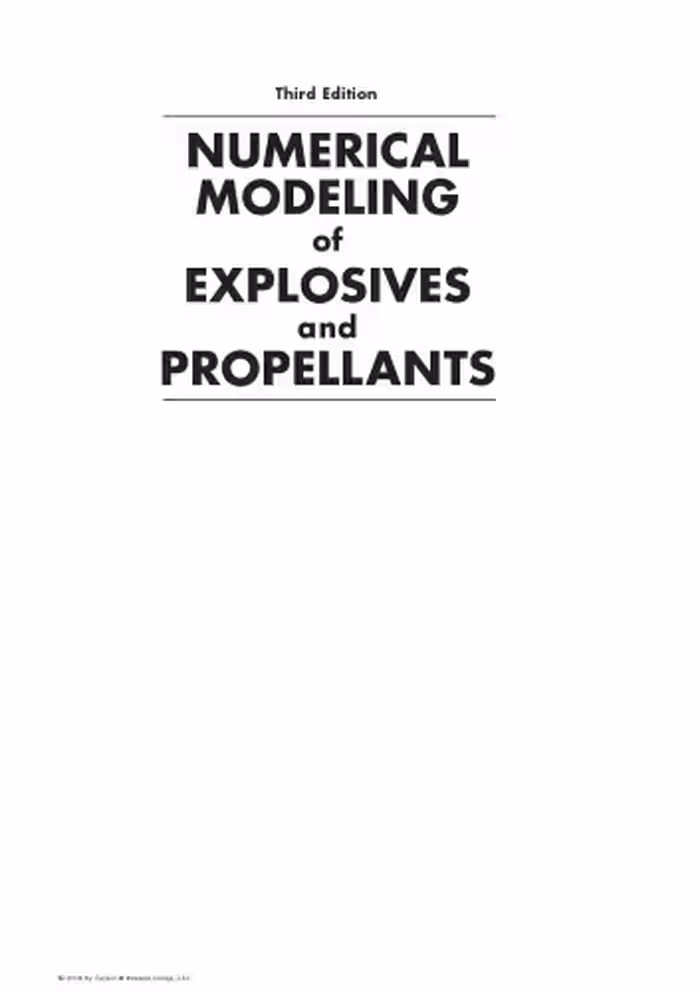 خرید و دانلود نسخه کامل کتاب Numerical Modeling of Explosives and Propellents