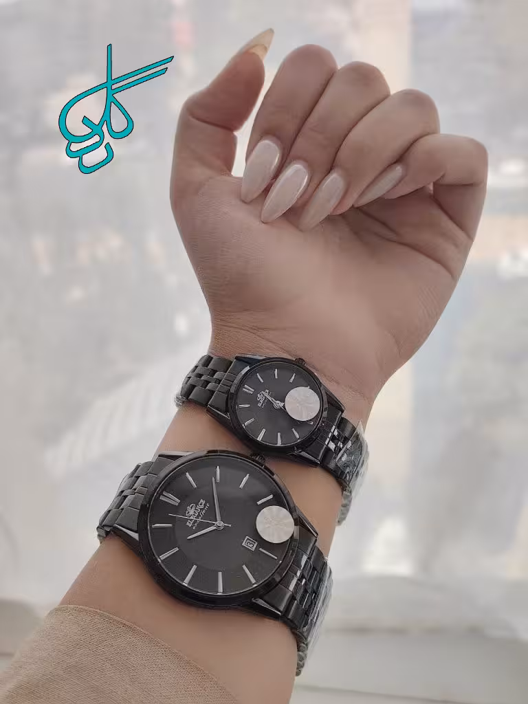 خرید ست ساعت زنانه و مردانه مارک الگانس رنگ ثابت موتور ژاپن تقویم دار کیفیت عالی دارای رنگبندی متنوع کد 2117230 - ردگل