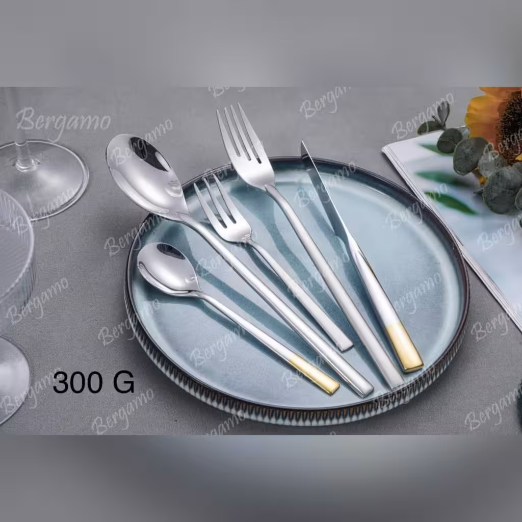 سرویس قاشق چنگال 160 پارچه برگامو مدل 300g