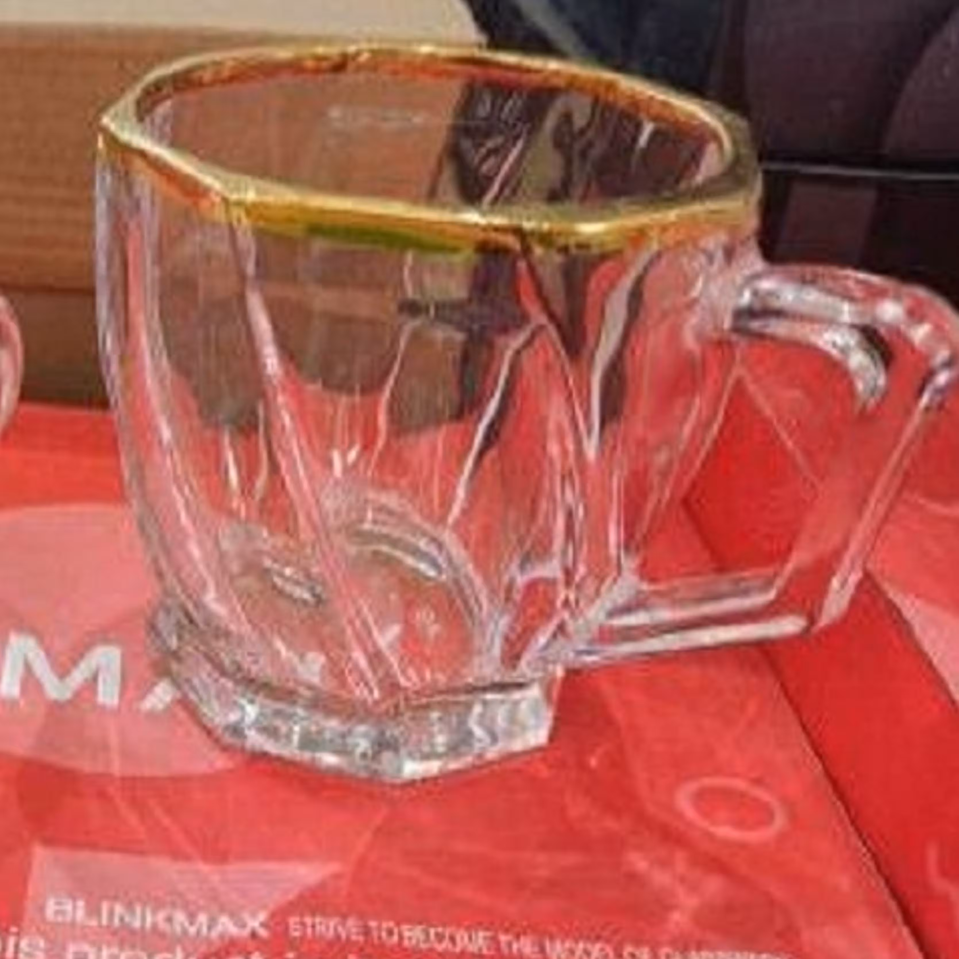 فنجان اسکوور بلینک مکس لبه طلایی