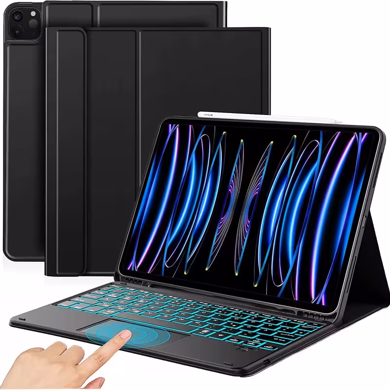 کیس و کیبورد دارای تاچ پد ایپد پرو 2022  12.9 اینچی