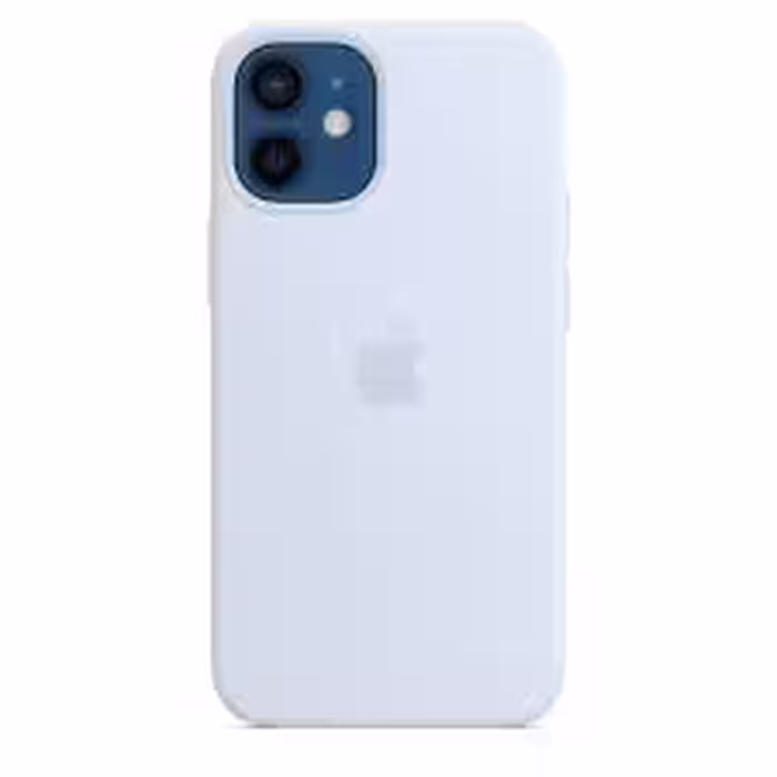 قاب سیلیکونی iphone 12 ابی اسمانی محافظ لنز دار
