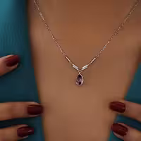گردنبند سوارسکی زنانه نقره کد 20363