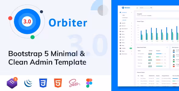 دانلود قالب بوت استرپ، Vue و لاراول مدیریتی Orbiter
