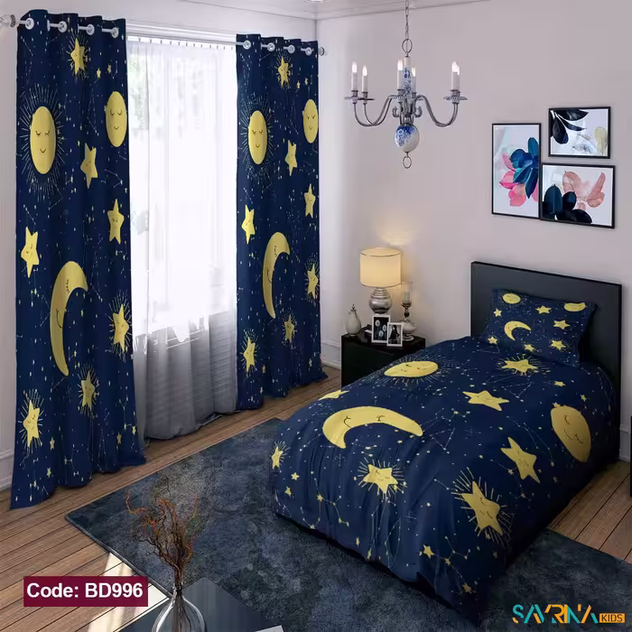 ست اتاق خواب طرح ماه و ستاره کد BD996