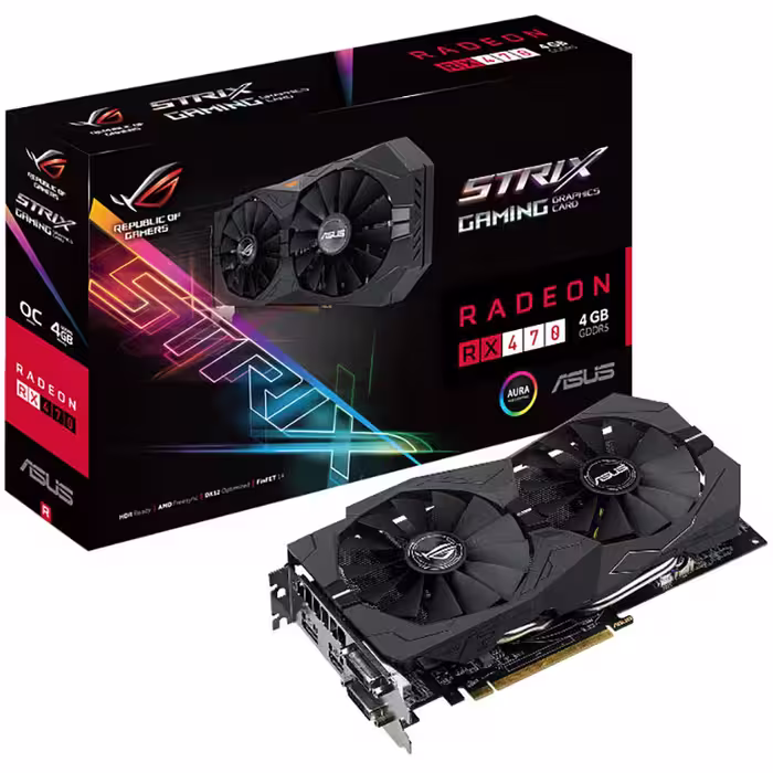 کارت گرافیک ایسوس مدل ROG STRIX-RX470-O4G-GAMING با ظرفیت 8 گیگابایت