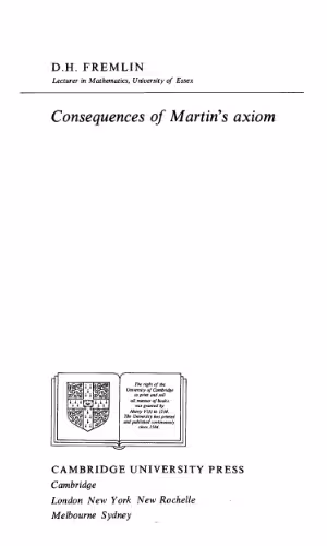 خرید و دانلود نسخه کامل کتاب Consequences of Martin’s Axiom