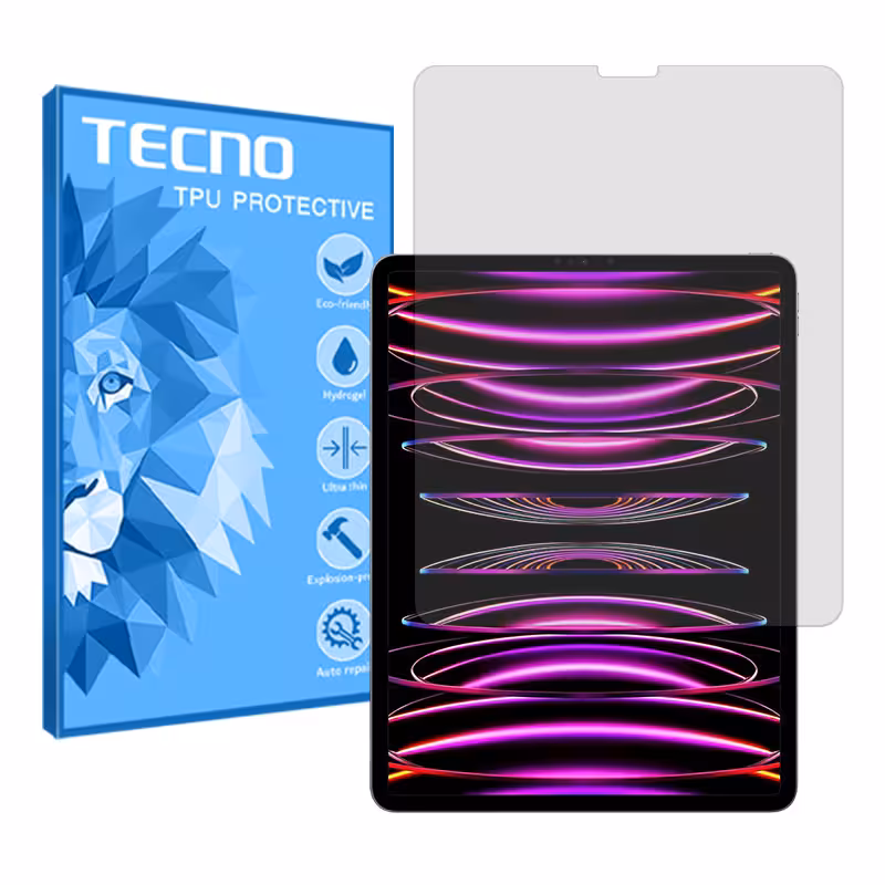 گلس تبلت اپل iPad Pro 12.9 (2022) مدل نانو هیدروژل شفاف برند تکنو کد XL