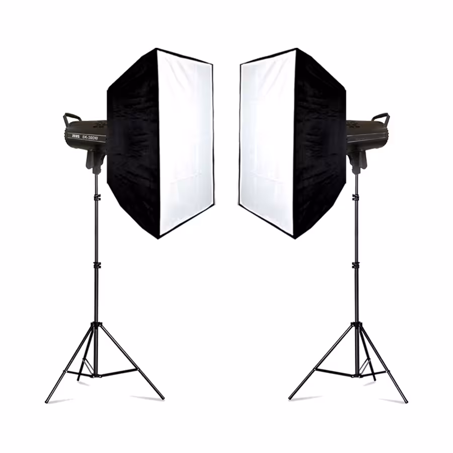 کیت ویدئو لایت زئوس با سافت باکس 90×60 و پایه B-kit7