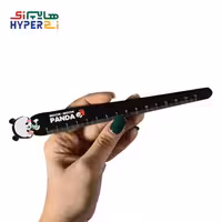 خط کش فانتزی چوبی 15 سانتی طرح پاندا مشکی