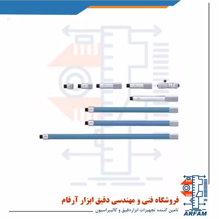 ست میکرومتر لوله میتوتویو داخل سنج 1000-50 میلی متر مدل 204-137
