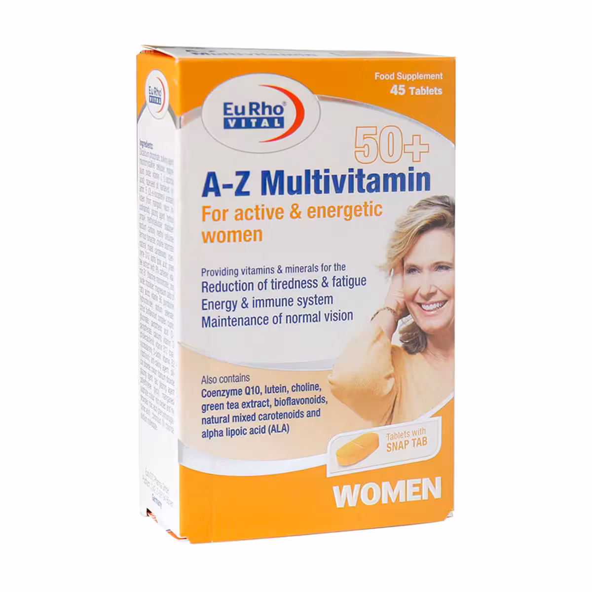 قرص A Z مولتی ویتامین بالای 50 سال بانوان یوروویتال 45 عدد ـ Eurho Vital A Z Multivitamin 50  For Women ـ یوروویتال