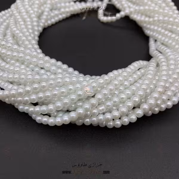 مروارید سنگی سفید سایز 4