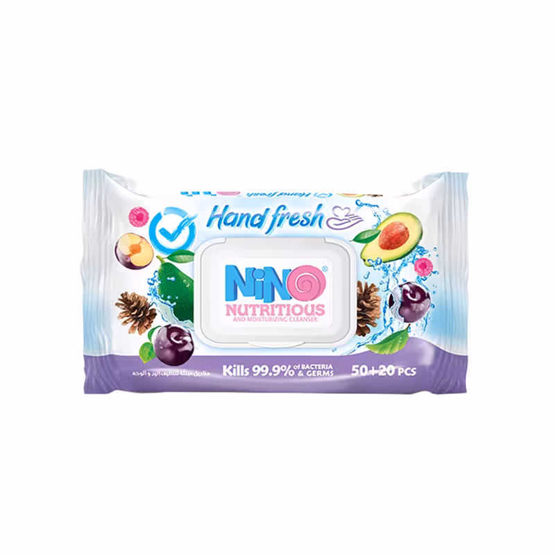 دستمال مرطوب دست و صورت نینو مخصوص خانواده