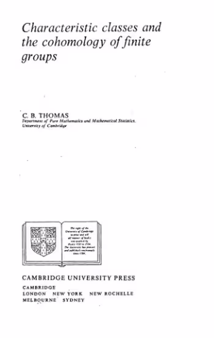 خرید و دانلود نسخه کامل کتاب Characteristic Classes and the Cohomology of Finite Groups