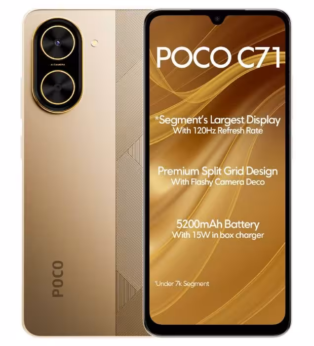 گوشی موبایل شیائومی مدل پوکو C71 4G ظرفیت 64 گیگابایت رم 3 گیگابایت