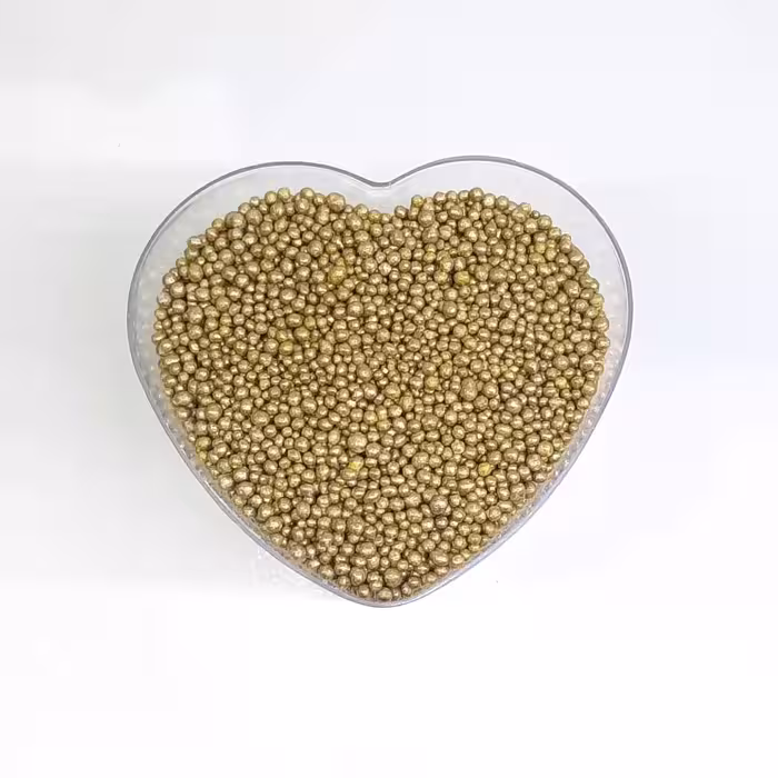 مروارید خوراکی تزئینی رنگ طلایی سایز یک