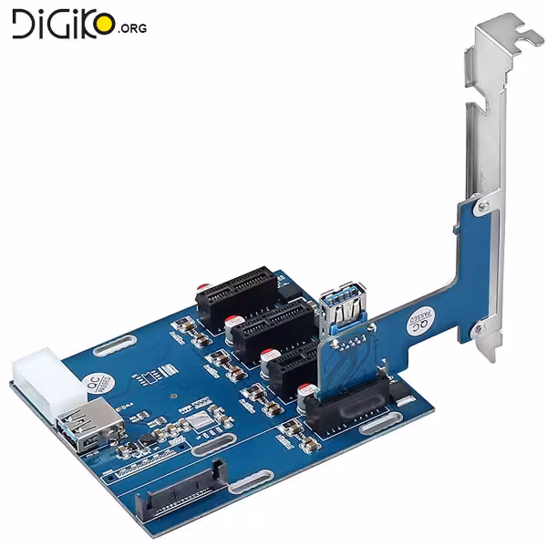 کارت تبدیل 1 پورت PCI-E 1X به 4 پورت PCI-E 1X