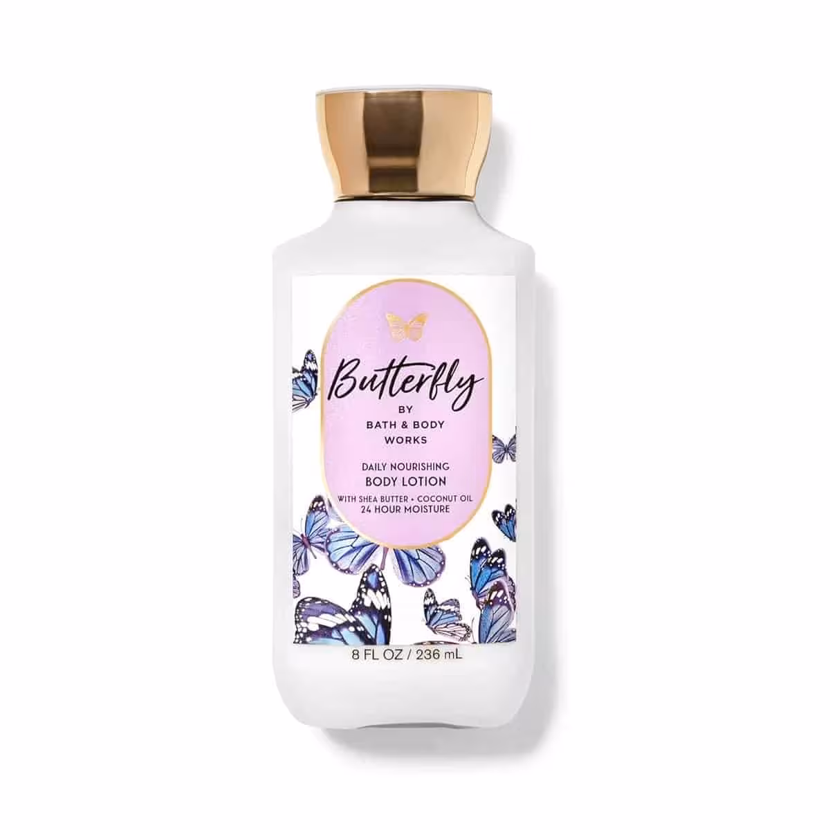 لوسیون بدن بس اند بادی ورکز مدل Butterfly Lotion رایحه وانیل و تمشک ماندگاری بالا حجم 236 میلی لیتر