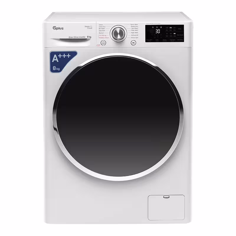 ماشین لباسشویی جی پلاس مدل GWM-L88W ظرفیت 8 کیلوگرم
