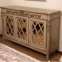 کنسول روکش چوب قابل ساخت در رنگهای متنوع و آینه های رنگی