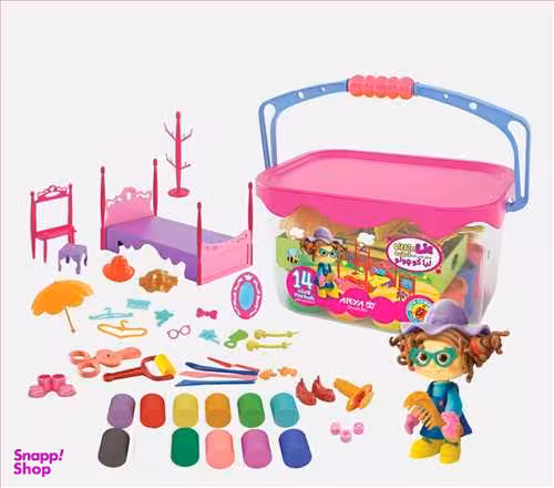 خمیر 14 رنگ سطلی آریا (Arya) کد 1025 مدل لیا کوچولو