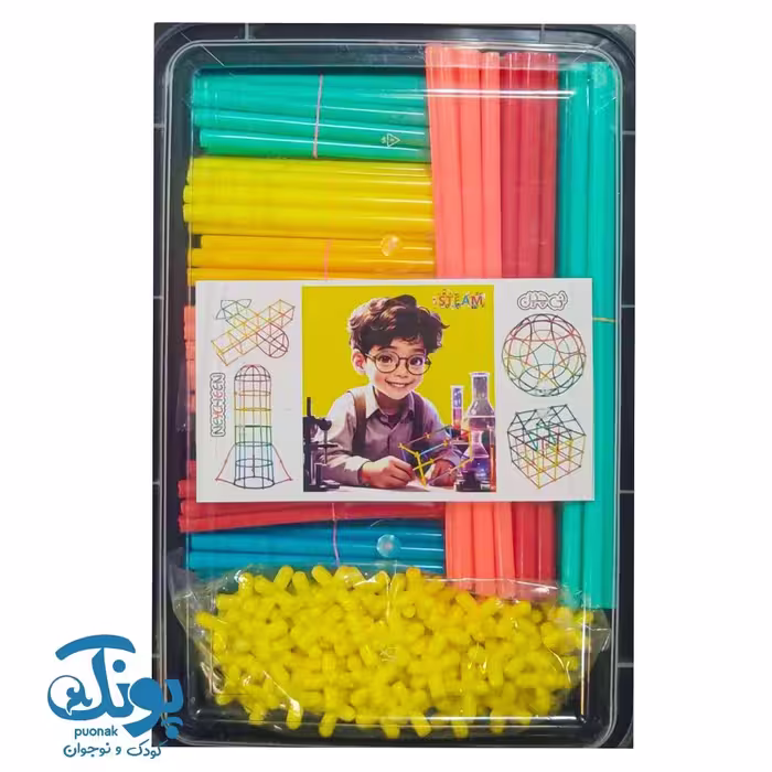 بازی نی چین 280 قطعه میکس (جعبه پلاستیکی)