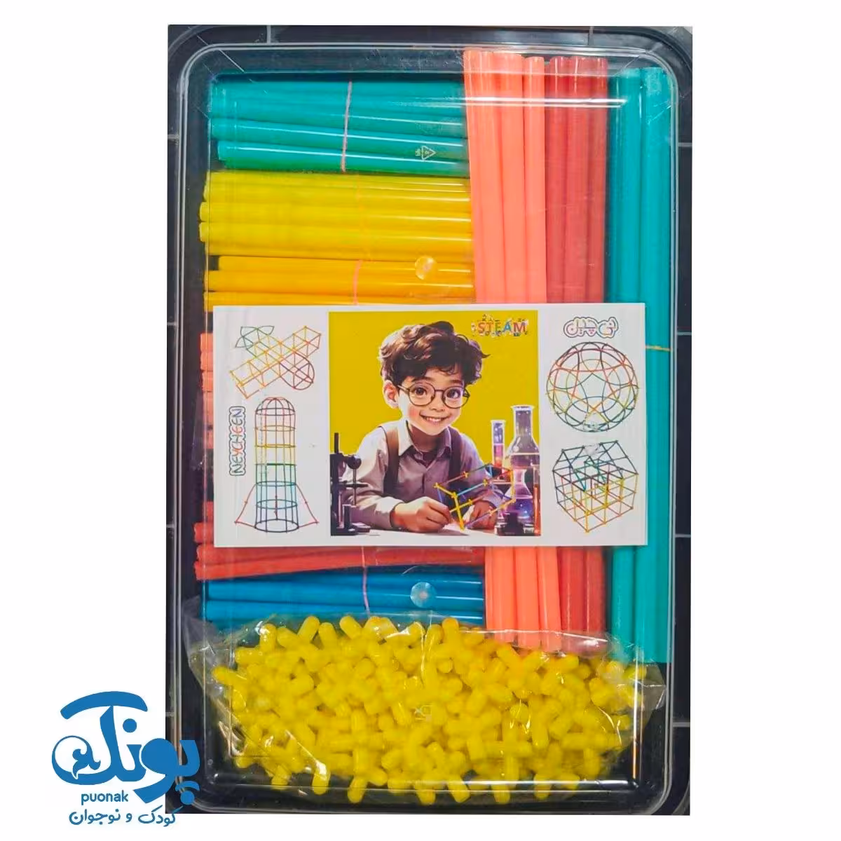 بازی نی چین 280 قطعه میکس (جعبه پلاستیکی)