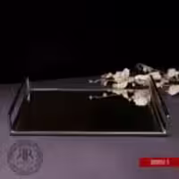 RAFI رافی  سینی مستطیل فریم ساده نقره ای  300351SILVER