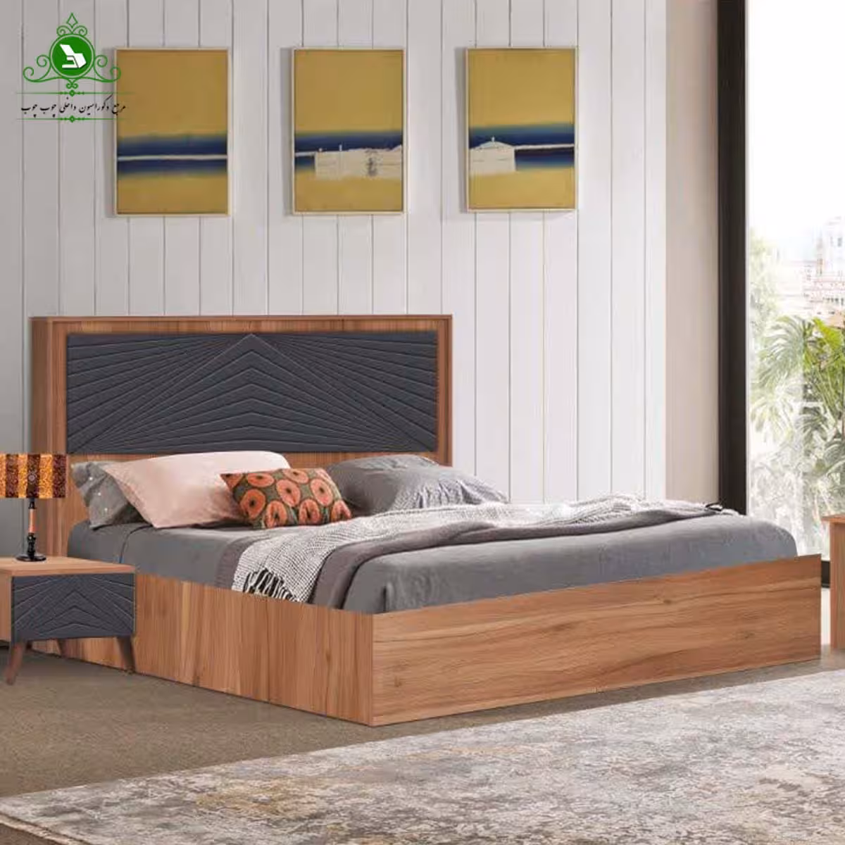 تخت خواب دو نفره مدل دلوین