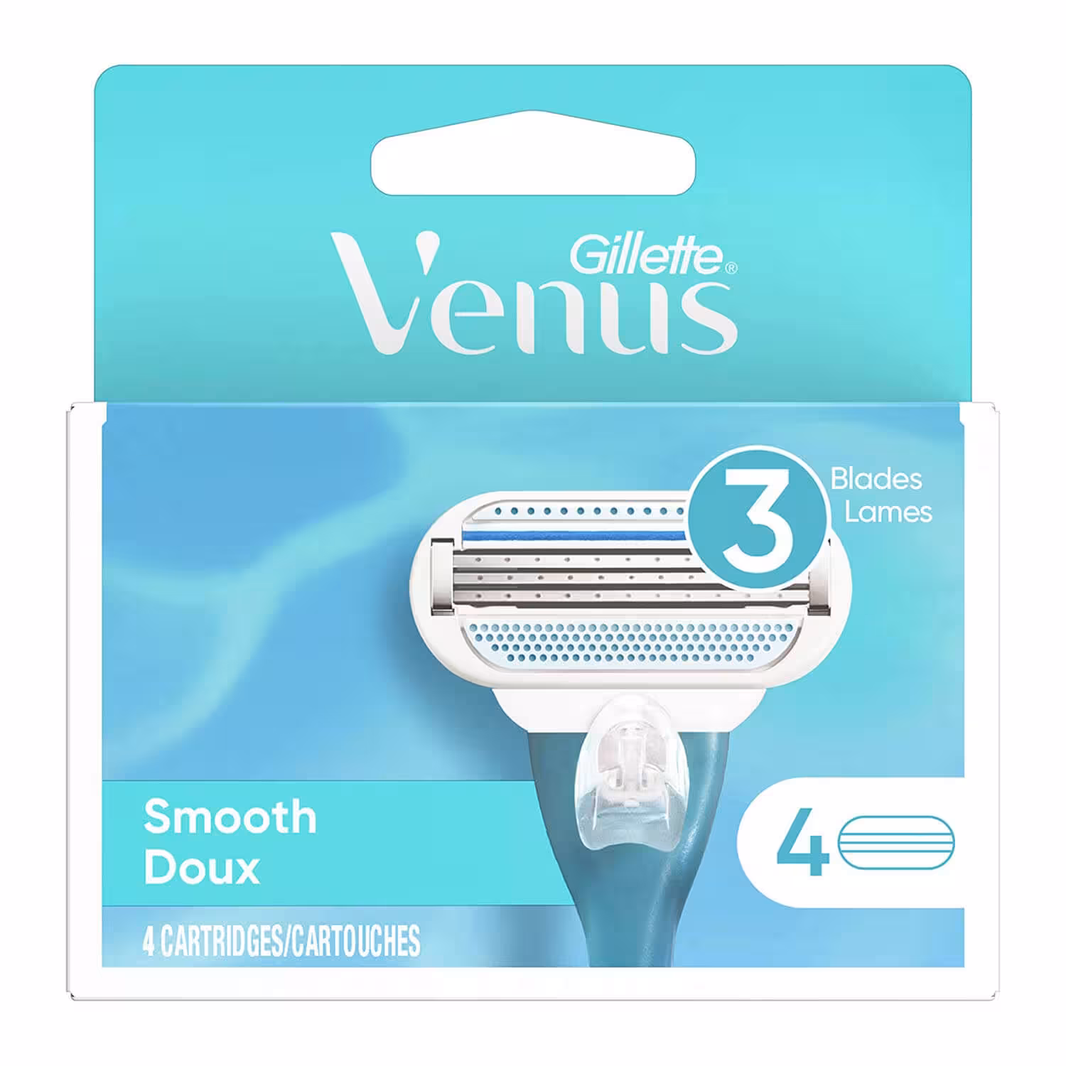 قیمت و خرید یدک تیغ ژیلت سری Venus مدل Smooth بسته 4عددی - پوست کالا