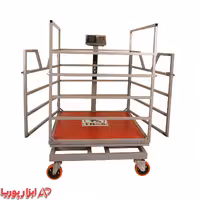 باسکول 500 کیلویی دامکش تیرکس 90*90 چرخ دار