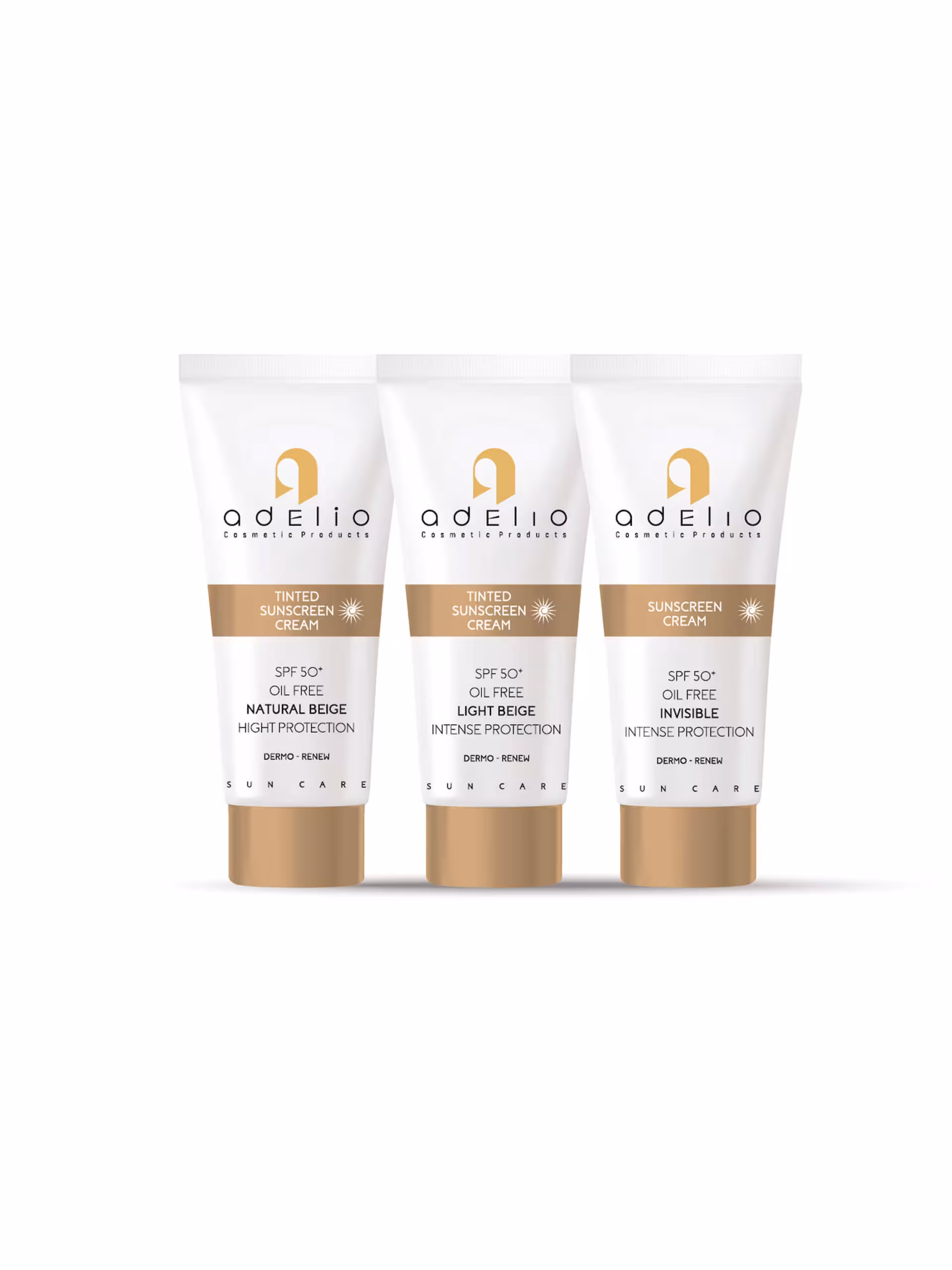 کرم ضد آفتاب فاقد چربی بژ طبیعی ادلیو Adelio- SPF50