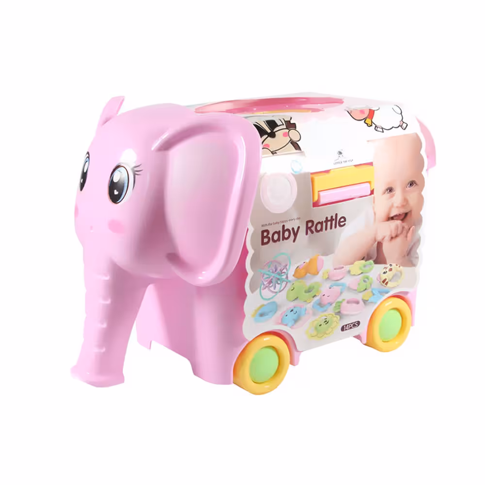 پک جغجغه نوزاد طرح فیل  بسته 13 عددی