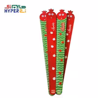 خط کش 15 سانتی چوبی یلدا طرح انار(سبزوقرمز رندوم)