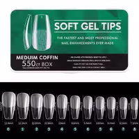 تیپ ژل ناخن بیوتی فری MEDIUM COFFIN تعداد 550 عددی