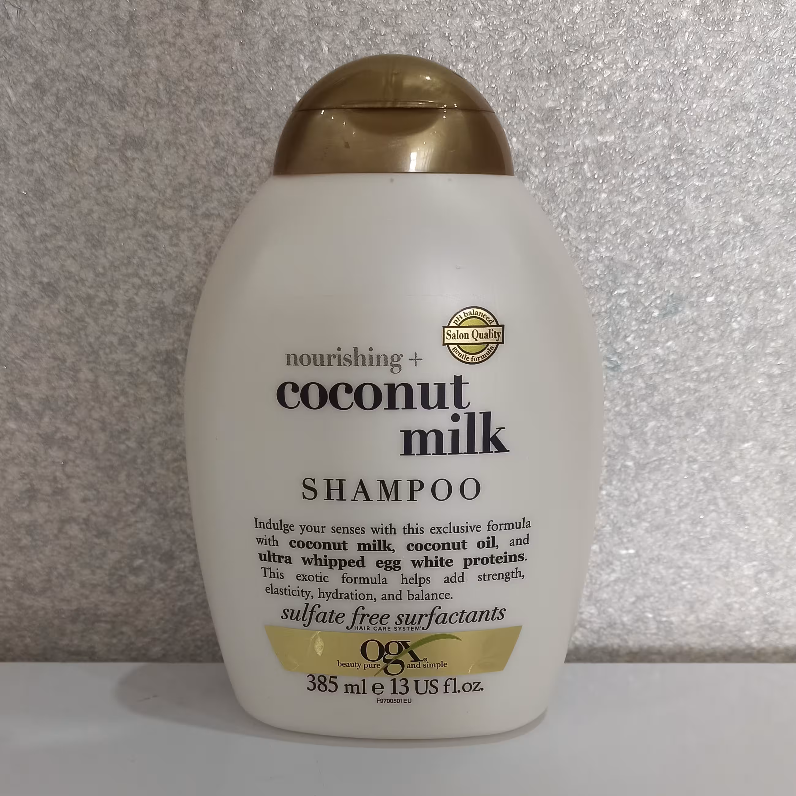 شامپو و نرم کننده فاقد سولفات او جی ایکس حاوی شیر نارگیل  حجم 385 میلی لیتر