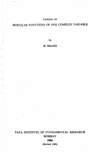 خرید و دانلود نسخه کامل کتاب Lectures on modular functions of one complex variable (Revised Edition)