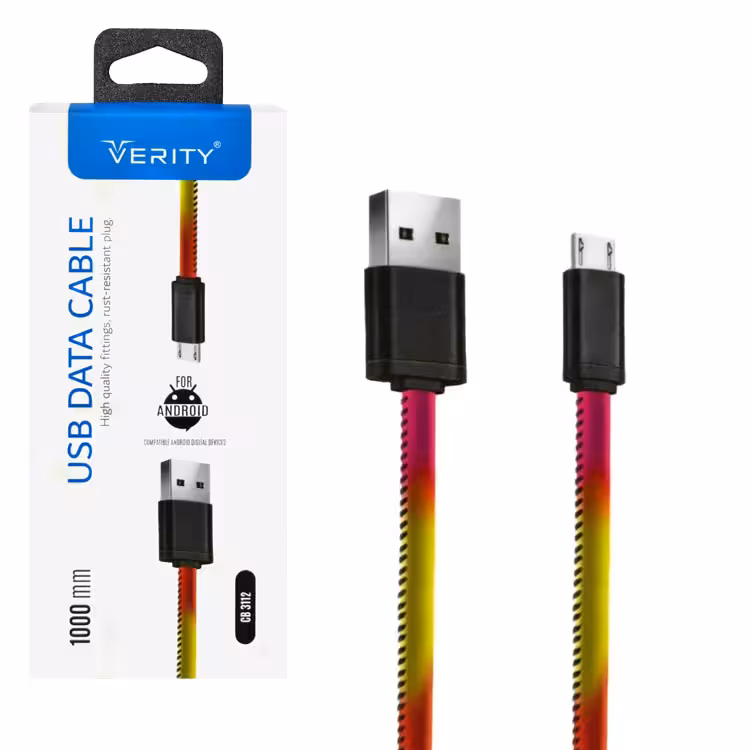 کابل دیتا و شارژ اندروید VERITY مدل 3112
